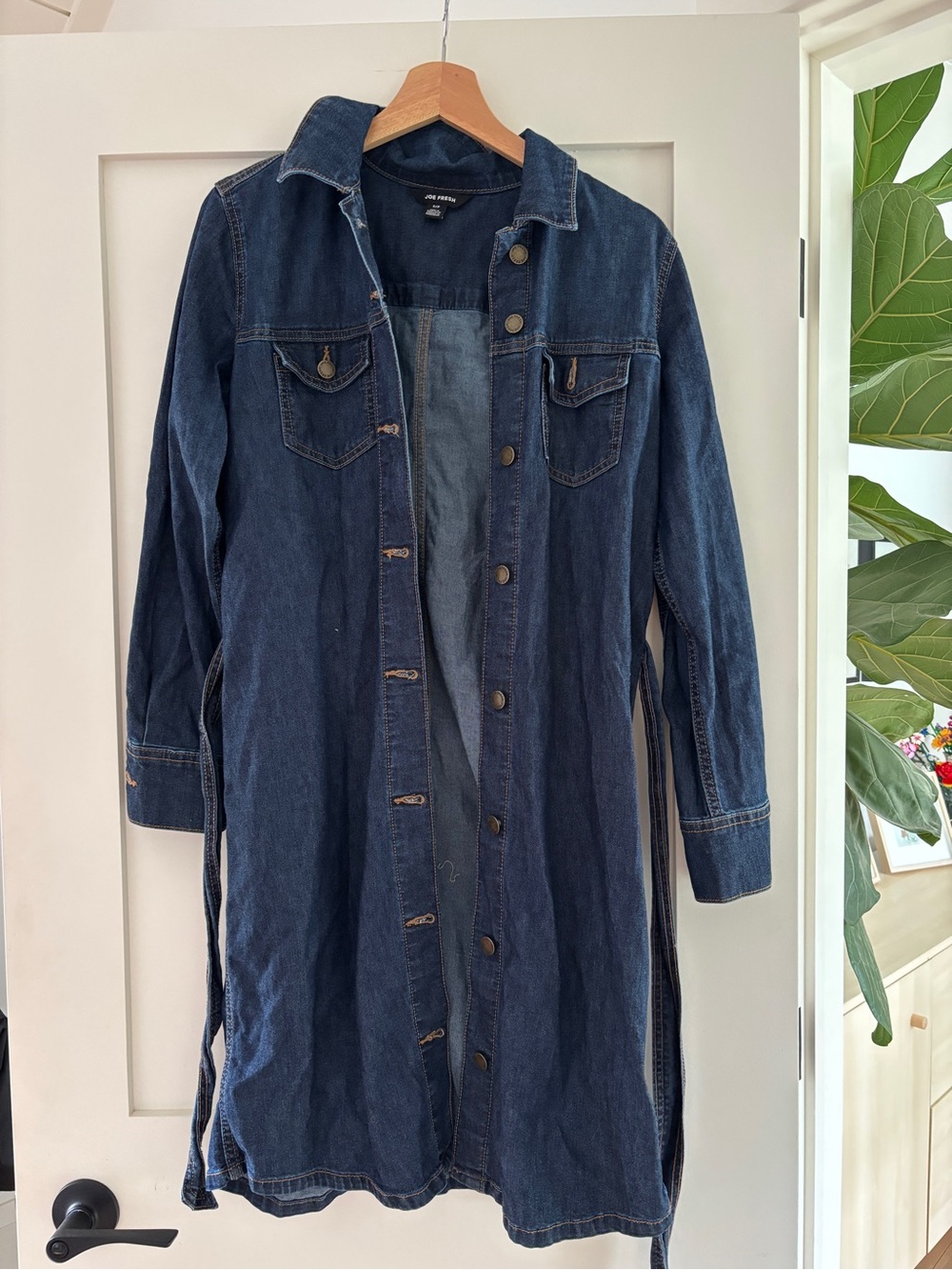 Joe Fresh Dark Denim Shirtdress, S